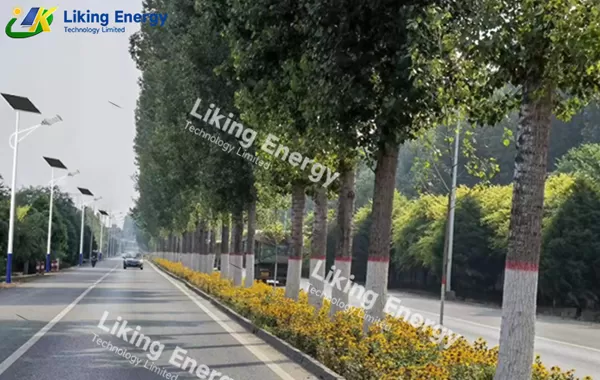 Lampu surya terpisah AC hibrid 500 set-120W